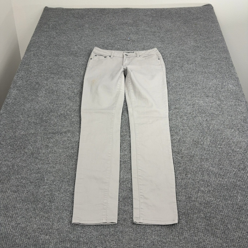 Prana Pants Womens 6 Grey Organic Cotton Stretch Slim Straight‎ Casual Gorpcore